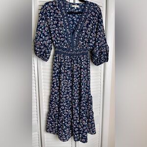 MAX STUDIO BOHO MIDI DRESS SIZE SMALL
